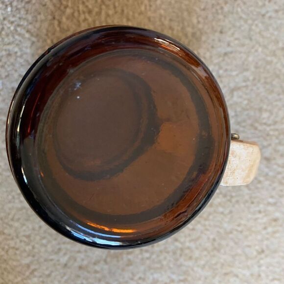 Niagara Falls Canada Wooden Handle Amber Glass Mug - Picture 5 of 5